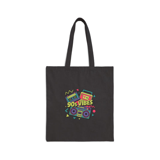 90s vibe Cotton Canvas Tote Bag